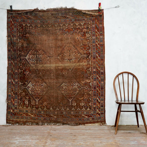 Antique Persian Khamseh Carpet