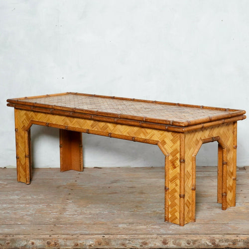 Vintage Faux Bamboo Coffee Table