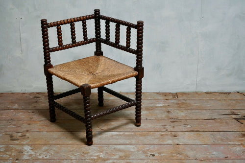 Antique Bobbin Turned Corner Seat