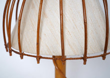 Vintage French Wicker Table Lamp