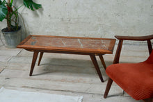 Vintage French Coffee Tabe With Red Marble Top