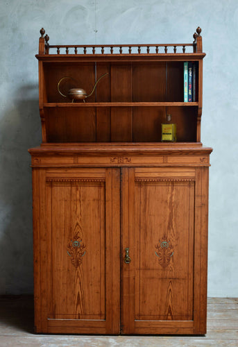 Antique Aesthetic Movement Pine Linen Press