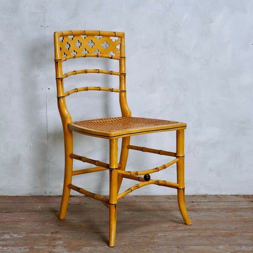Antique Regency Style Faux Bamboo Chair
