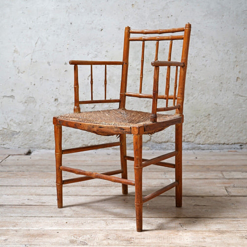 Antique Regency Faux Bamboo Armchair