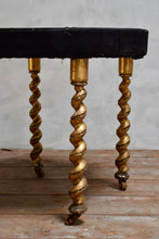 Antique Gold Gilt Barley Twist Turned Side Table
