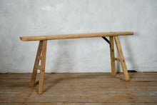 Vintage Rustic Elm Chinese Bench Small