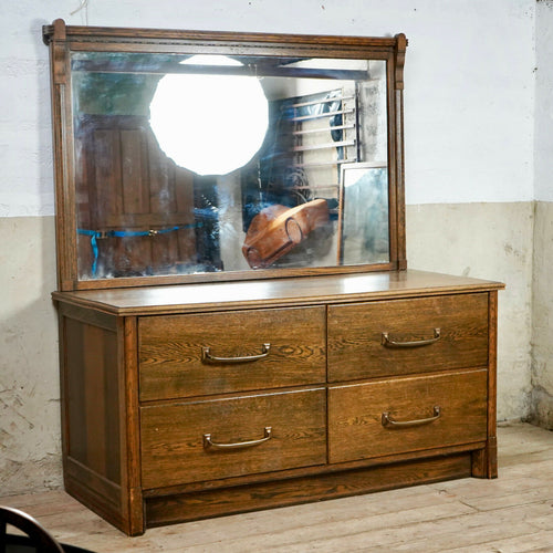 Set Of Antique Oak Drapers Drawers