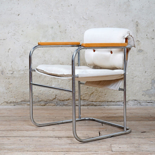 Vintage Tubular Steel Chair By Lutz Rudolph For VEB Stima Stendal