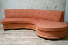 Mid-Century Curved Sofa