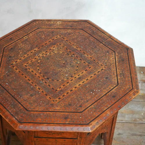 Antique Hoshiarpur Inlaid Side Table