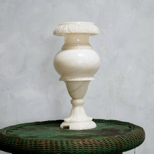 Vintage Alabaster Santa Rita Table Lamps Uplighting