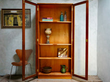 Vintage Teak Glazed Bookcase