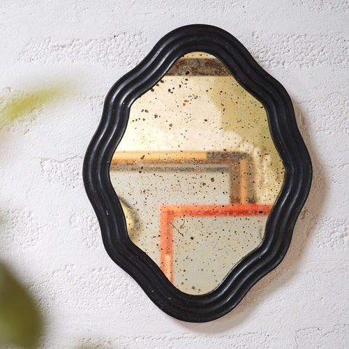 Vintage Wavy Framed Mirror