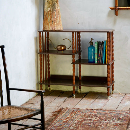 Vintage Bobbin Turned Book Trolley