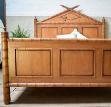 Vintage Faux Bamboo Pine King Size Bed