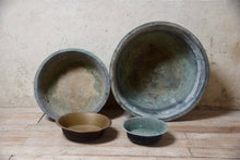 Set Of French Verdigris Copper Cheese Vatts