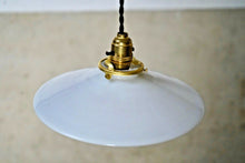 Pair Of Vintage French Glass Pendant Light Shades