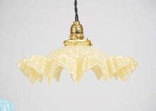 French Speckle Yellow Glass Snowflake Pendant Light
