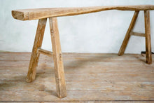 Vintage Rustic Elm Chinese Bench