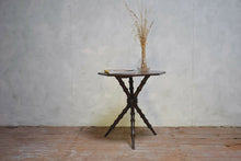 Antique Victorian Faux Bamboo Gypsy Tripod Side Table