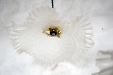 Vintage French Glass Pendant Light Shade Clear