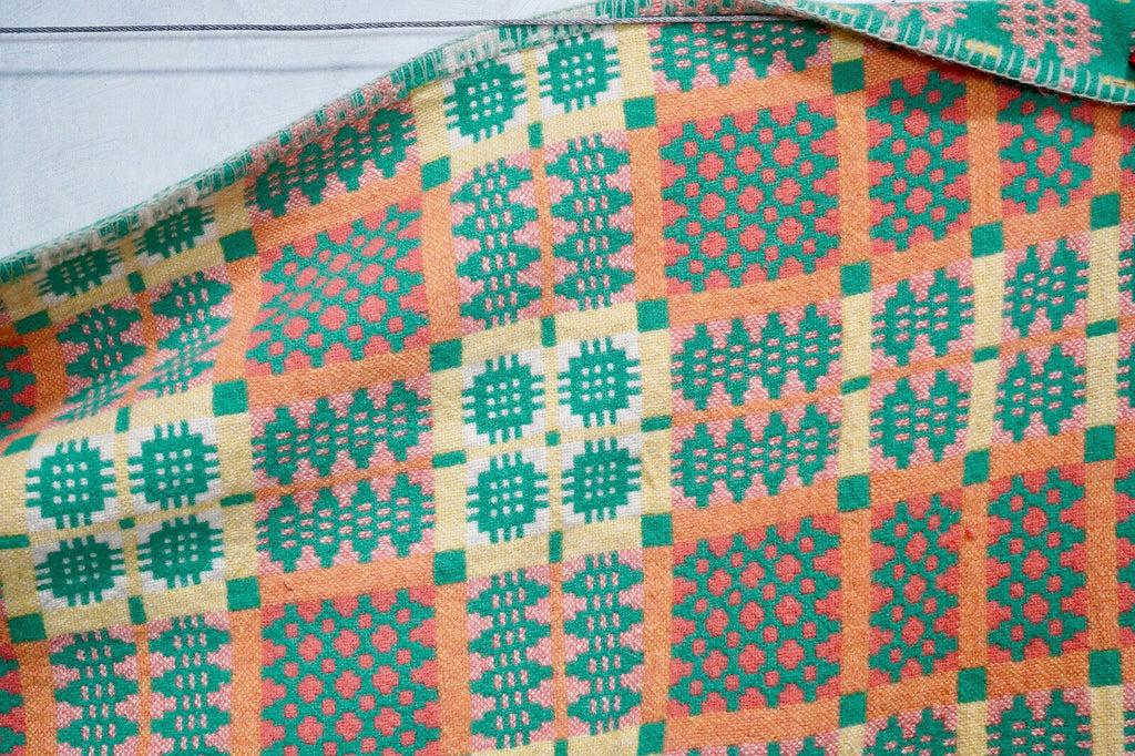 Vintage Welsh Blanket 100 Wool Stowaway London