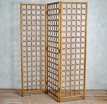 Vintage Bamboo And Wicker Screen