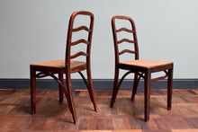 Pair Of Rare Antique Thonet Ladder Back Chairs