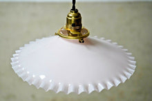 Vintage French Pink Glass Pendant Shade