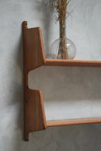 Pair Of Wall Mounted Mid-Century Pine Shelves