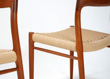 Set of 4 Danish Model 75 Chairs in Teak by Niels O. Møller