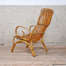 Vintage Bentwood Wicker Arm Chair
