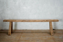 Vintage Rustic Elm Chinese Bench Low