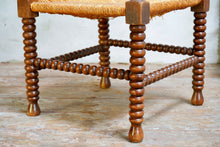 Pair Of Antique Bobbin Turned Weaved Corner Chairs