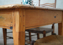 Antique Yew Wood Farmhouse Dining Table