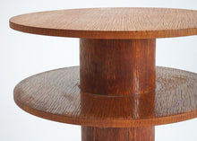 Art Deco Three Tier Round Wooden Occasional Table