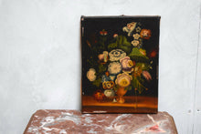 Antique 19th Century Oil Painting Of Flowers
