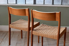 Set of 4 Mid Century Danish Paper Cord Dining Chairs