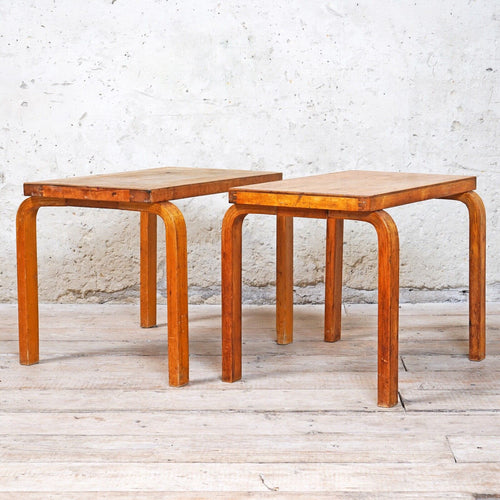Reserved-Pair Of Rare Side Tables By Alvar Aalto For Finmar