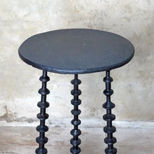 Antique French Folk Art Spool Side Table