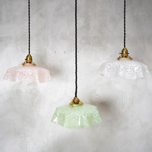 Vintage French Glass Pendant Light Shade