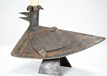 Folk Art Metal Bird Candle Holder