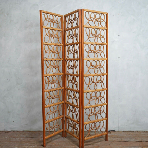 Vintage Wicker Room Divider