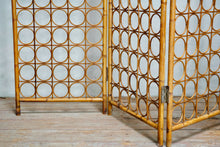 Vintage Bamboo And Wicker Screen