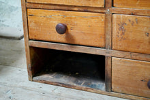 Antique Victorian Pine Bank Of Drawers
