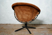 Vintage Suede Balloon Chair from Lusch & Co