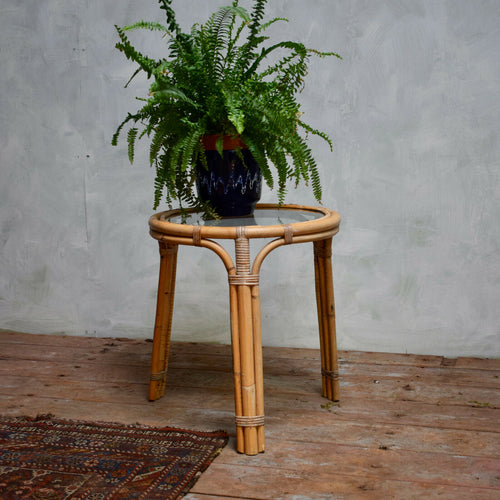Vintage Bamboo Side Table