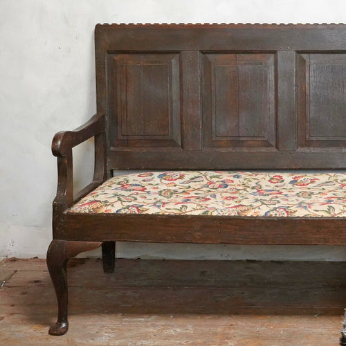 Antique 18th Century Oak English Settle