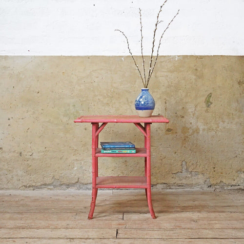 Antique Bamboo Side Table