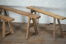 Vintage Rustic Elm Chinese Bench Small